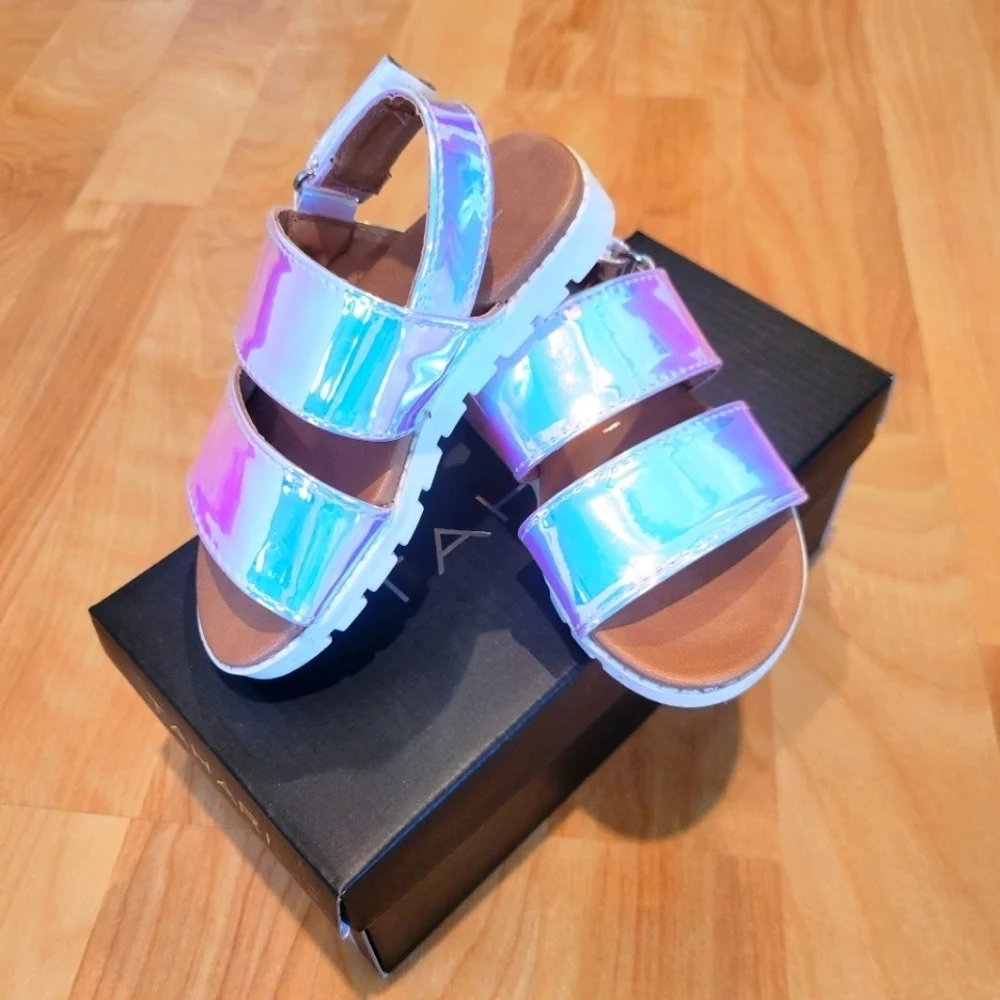 Tahari Iridescent Multicolor Sandals Baby Girl Size 5